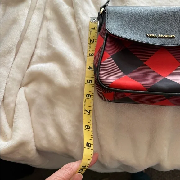 Vera Bradley Red and Black Plaid Crossbody Bag - Picture 7 of 7